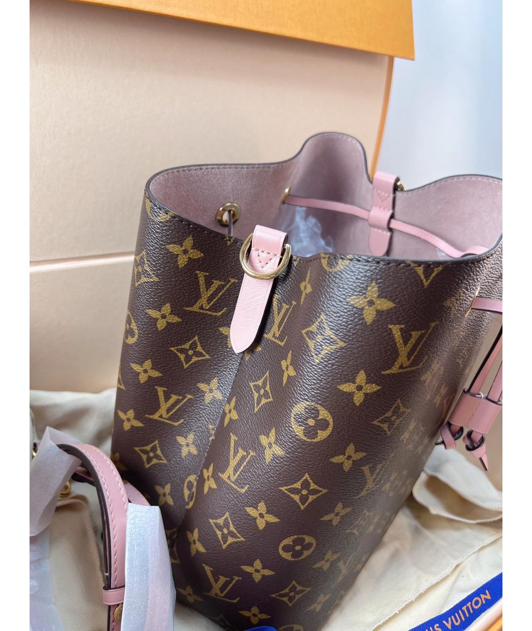 LOUIS VUITTON Розовая сумка через плечо из искусственной кожи, фото 3