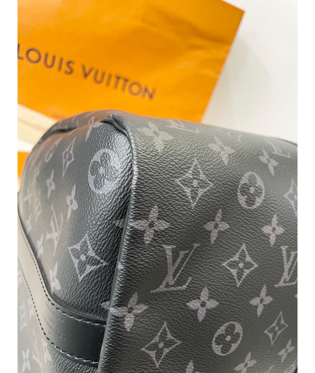LOUIS VUITTON Черная дорожная/спортивная сумка из искусственной кожи, фото 5