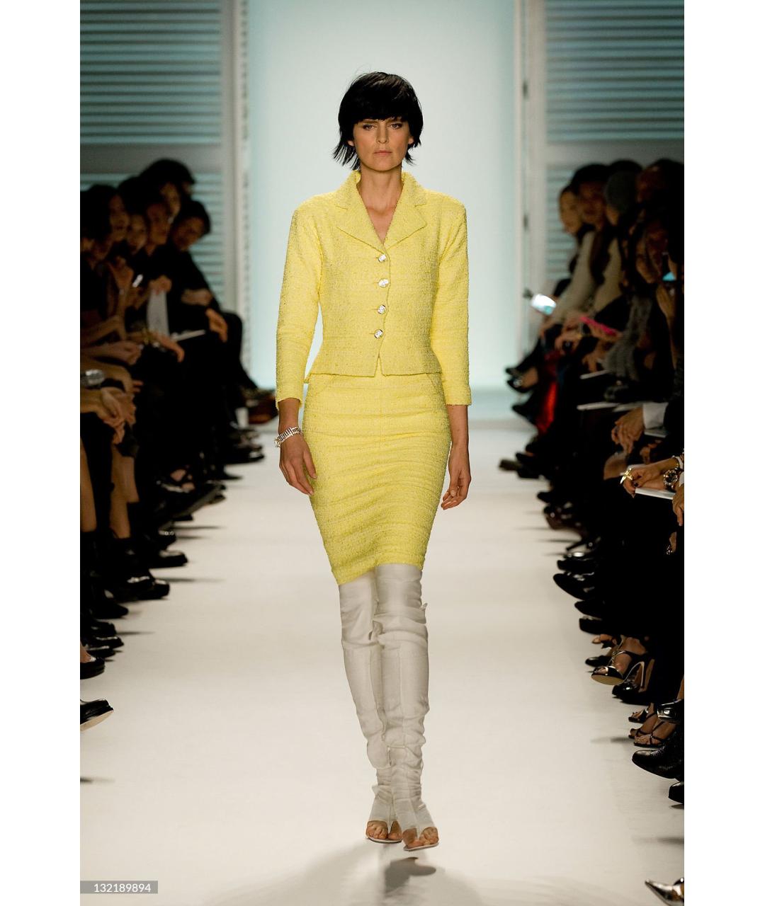 CHANEL Фиолетовый твидовый жакет/пиджак, фото 4