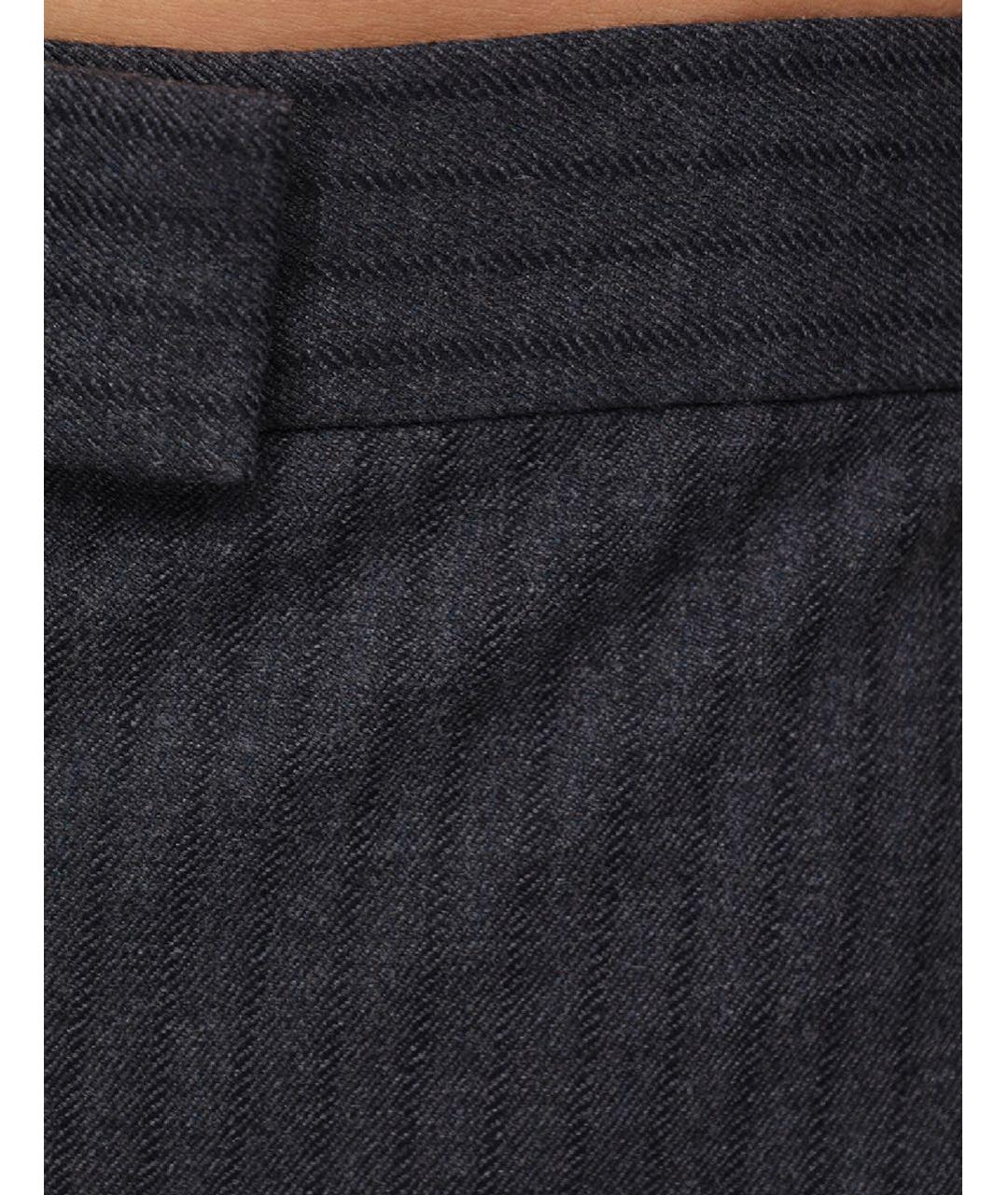 FENDI Серые хлопковые прямые брюки, фото 6