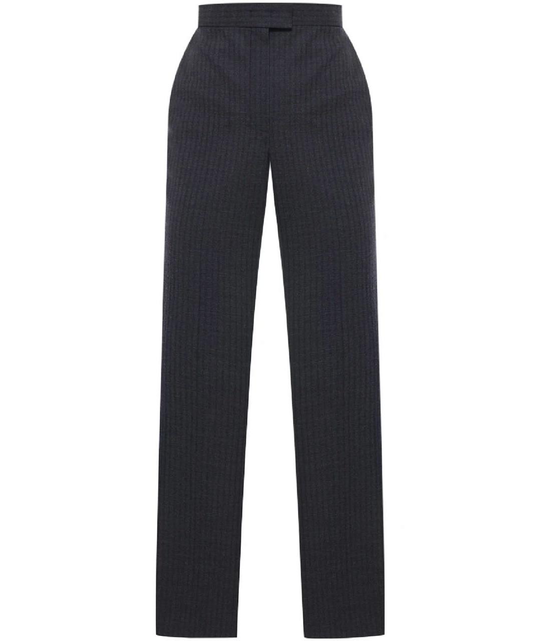 FENDI Серые хлопковые прямые брюки, фото 1