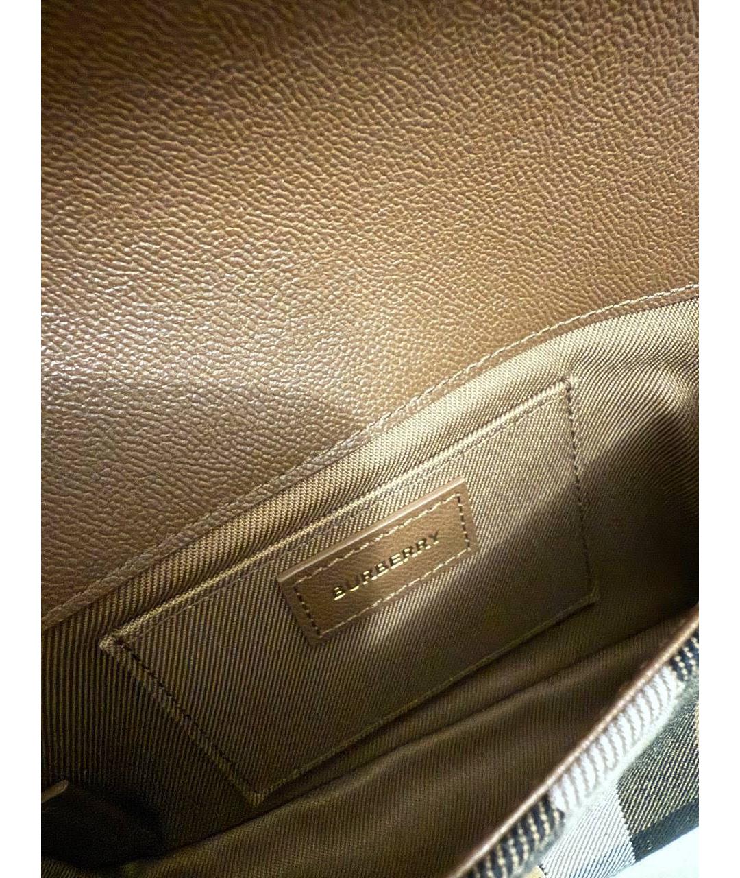 BURBERRY Коричневая кожаная сумка через плечо, фото 3