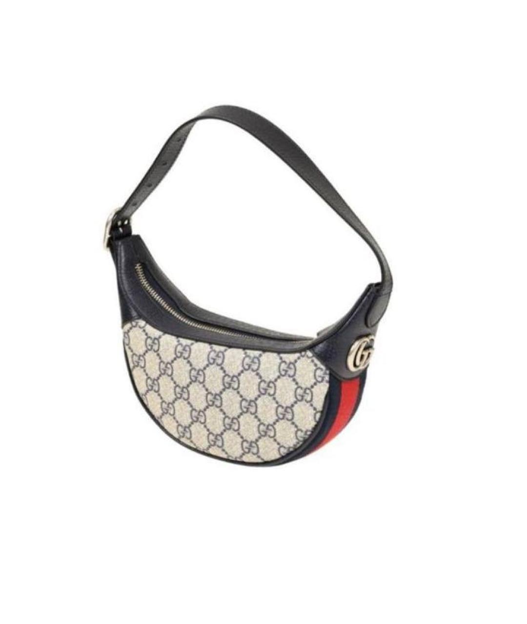 GUCCI Бежевая кожаная сумка через плечо, фото 1