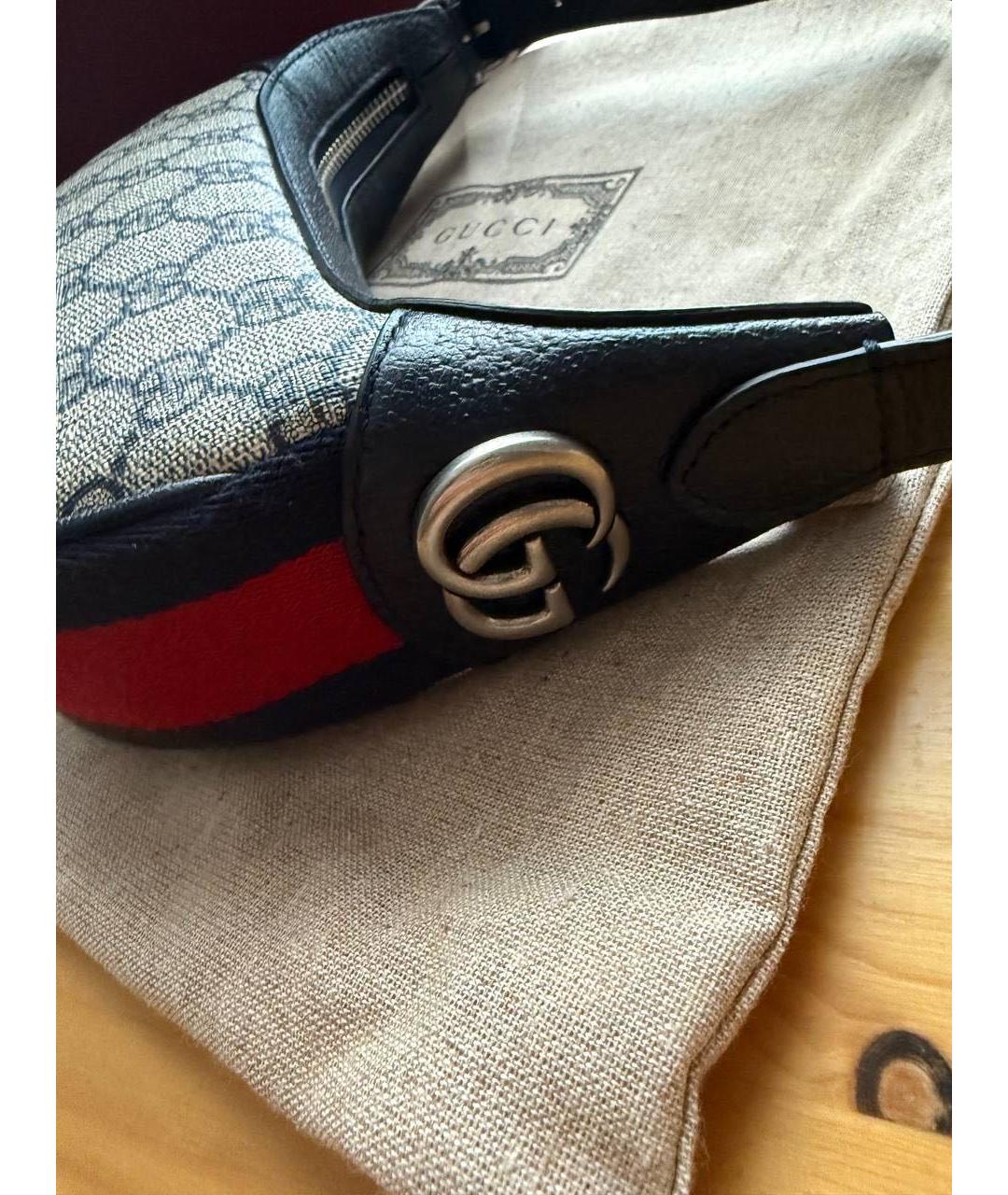 GUCCI Бежевая кожаная сумка через плечо, фото 4