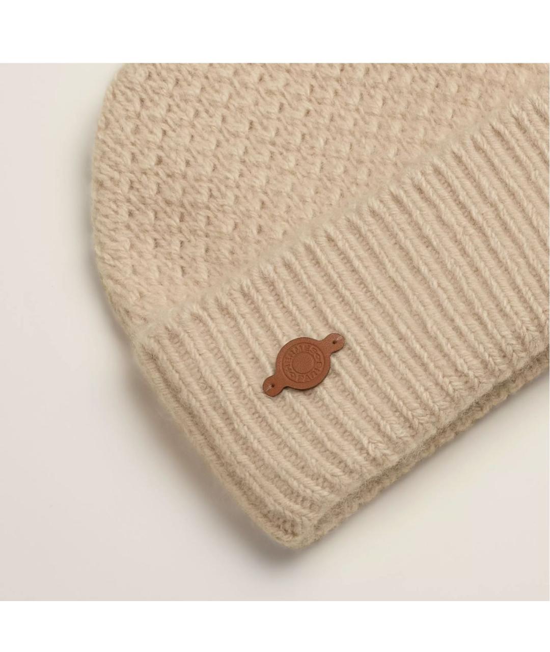 HERMES Бежевая кашемировая шапка, фото 2