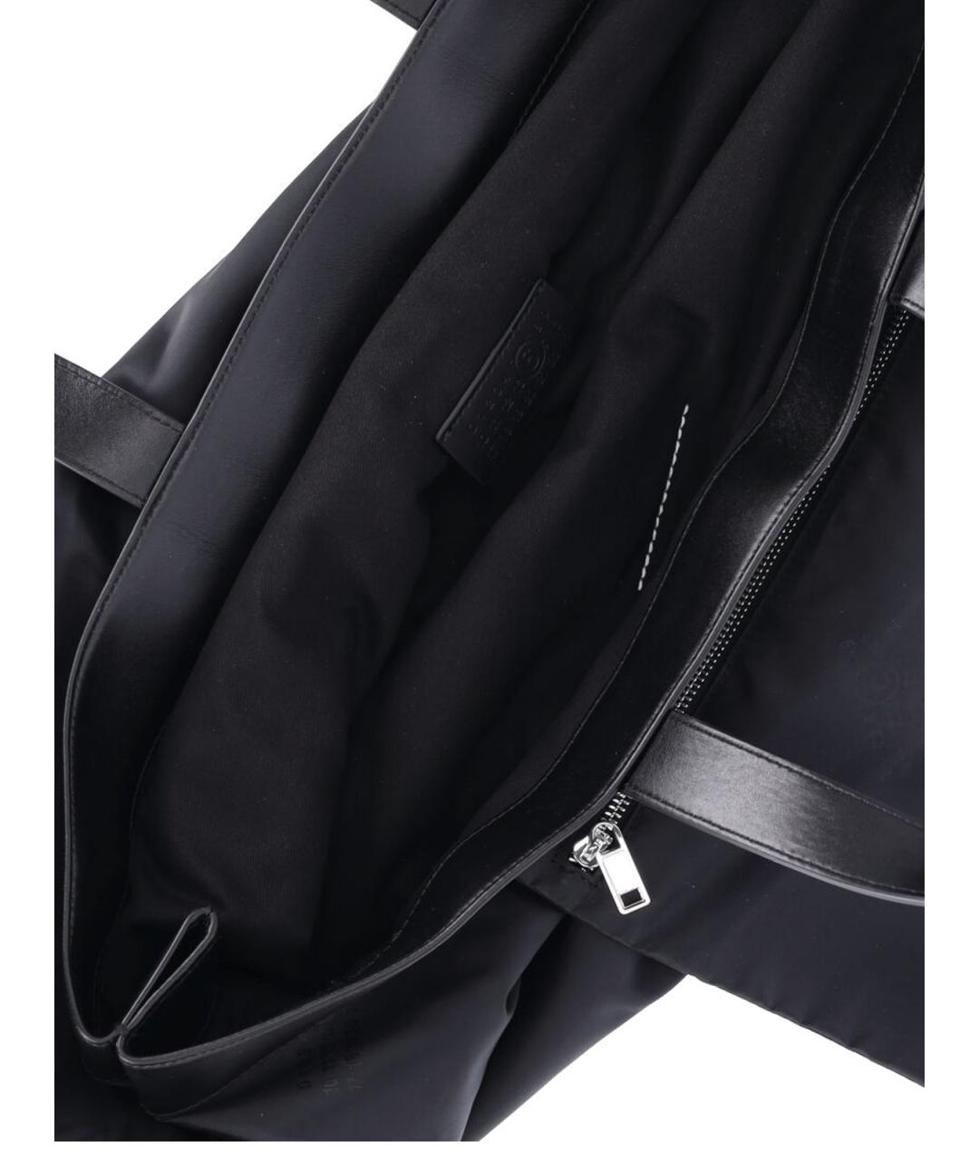 MM6 MAISON MARGIELA Черная синтетическая сумка тоут, фото 4