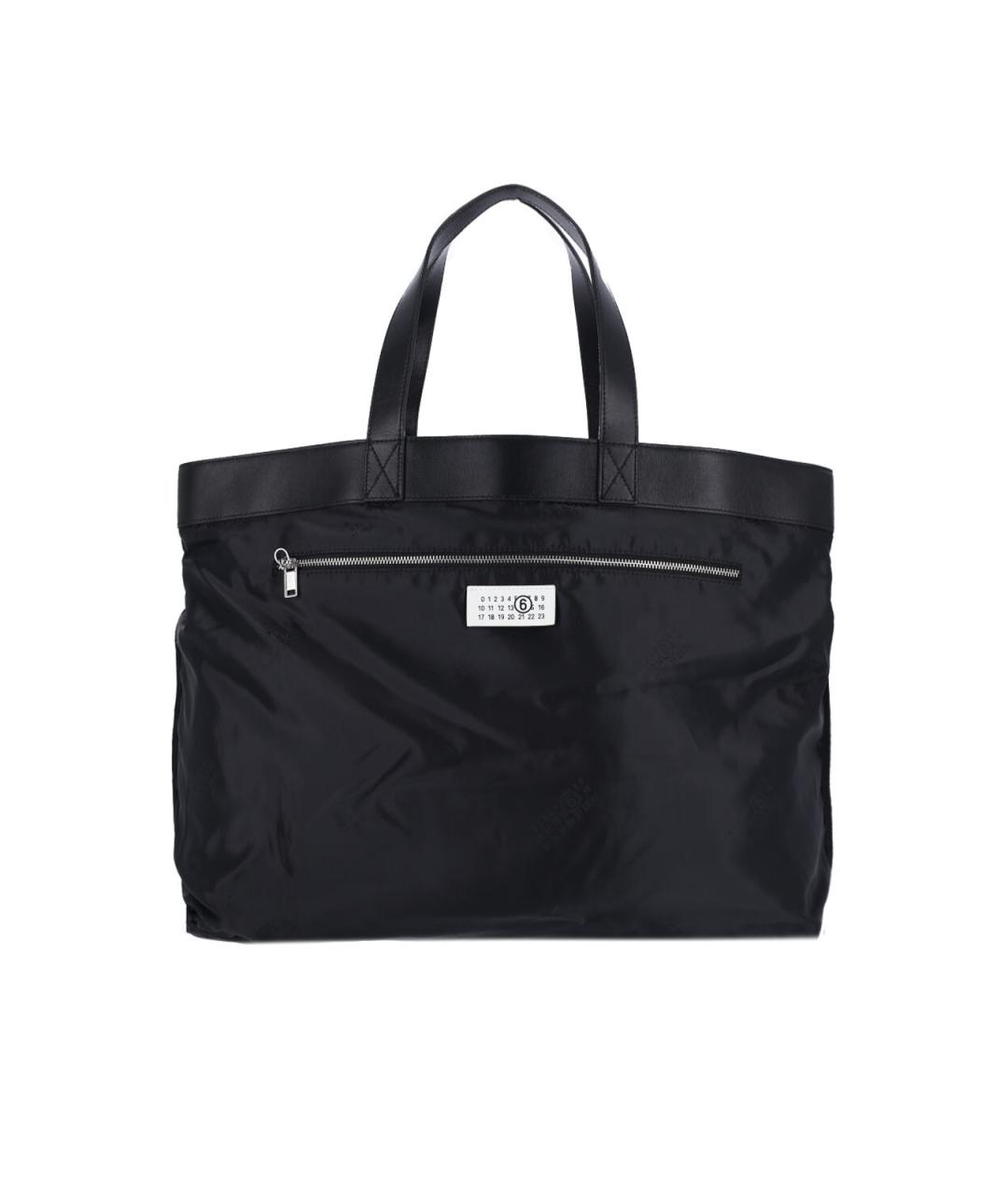 MM6 MAISON MARGIELA Черная синтетическая сумка тоут, фото 1