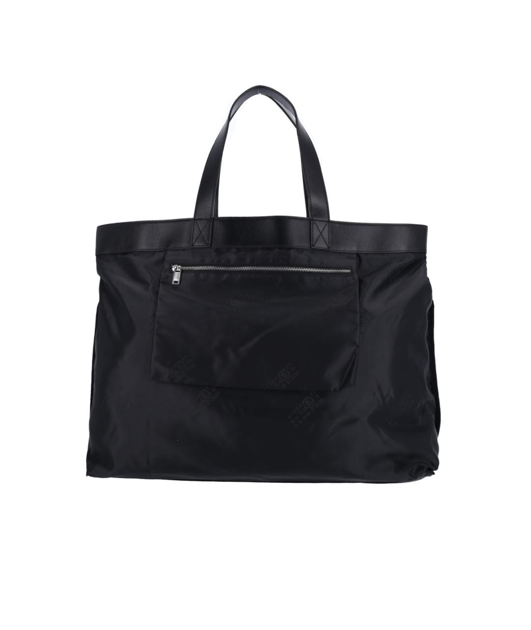 MM6 MAISON MARGIELA Черная синтетическая сумка тоут, фото 3