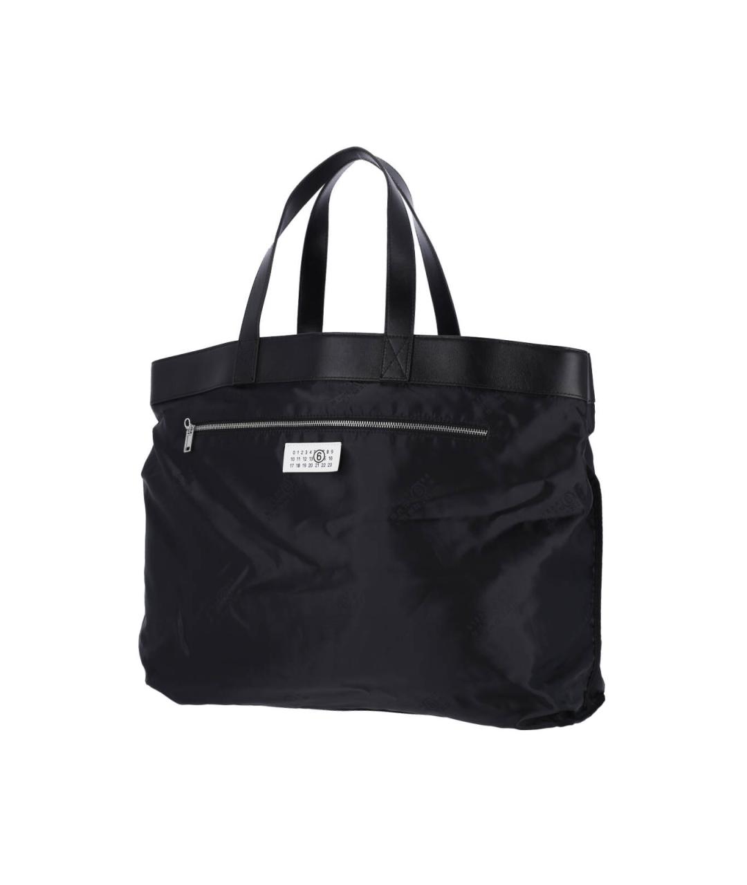 MM6 MAISON MARGIELA Черная синтетическая сумка тоут, фото 2