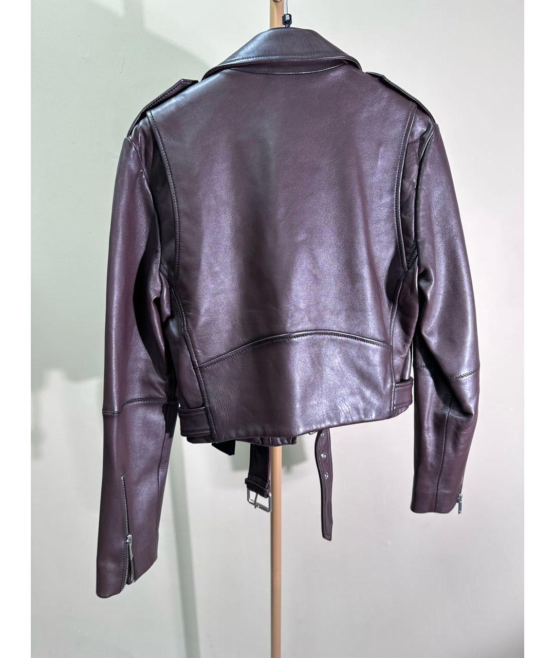 MAJE Коричневая кожаная куртка, фото 2