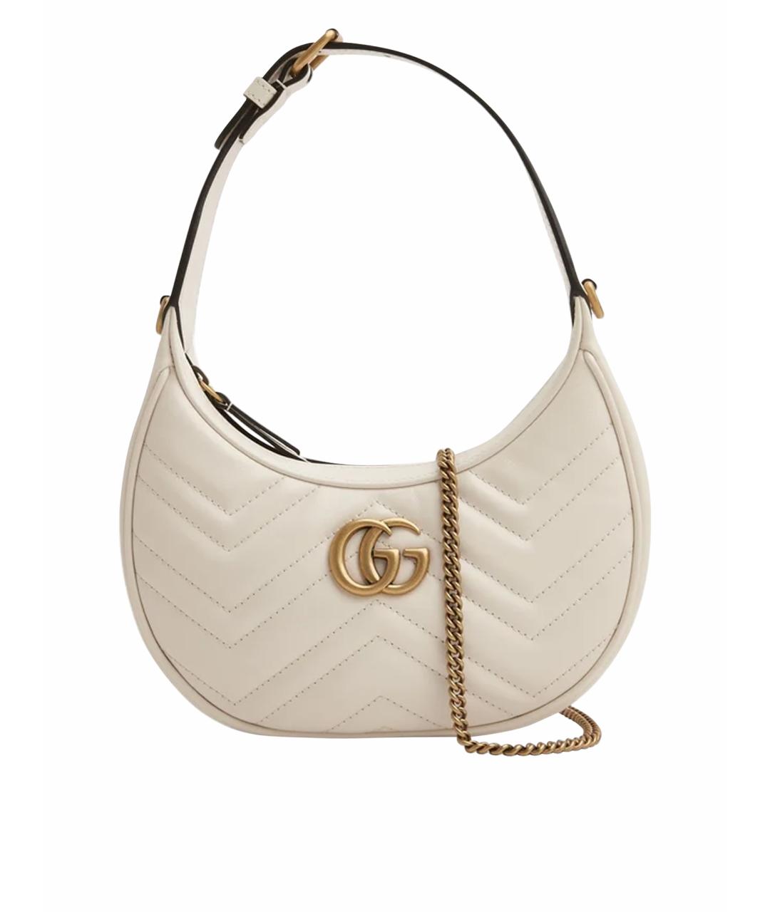 GUCCI Бежевая кожаная сумка с короткими ручками, фото 1