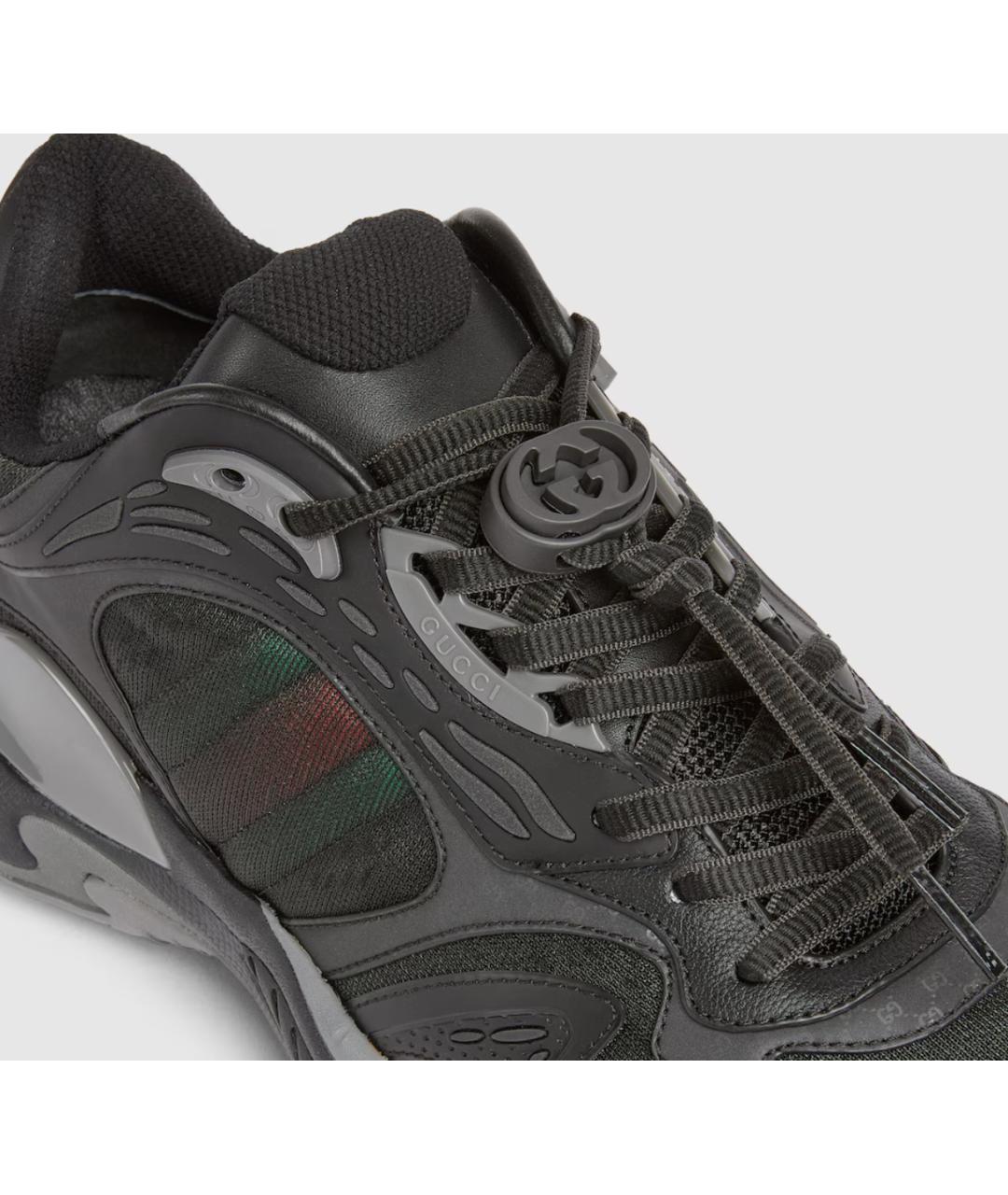 GUCCI Черные низкие кроссовки / кеды, фото 2