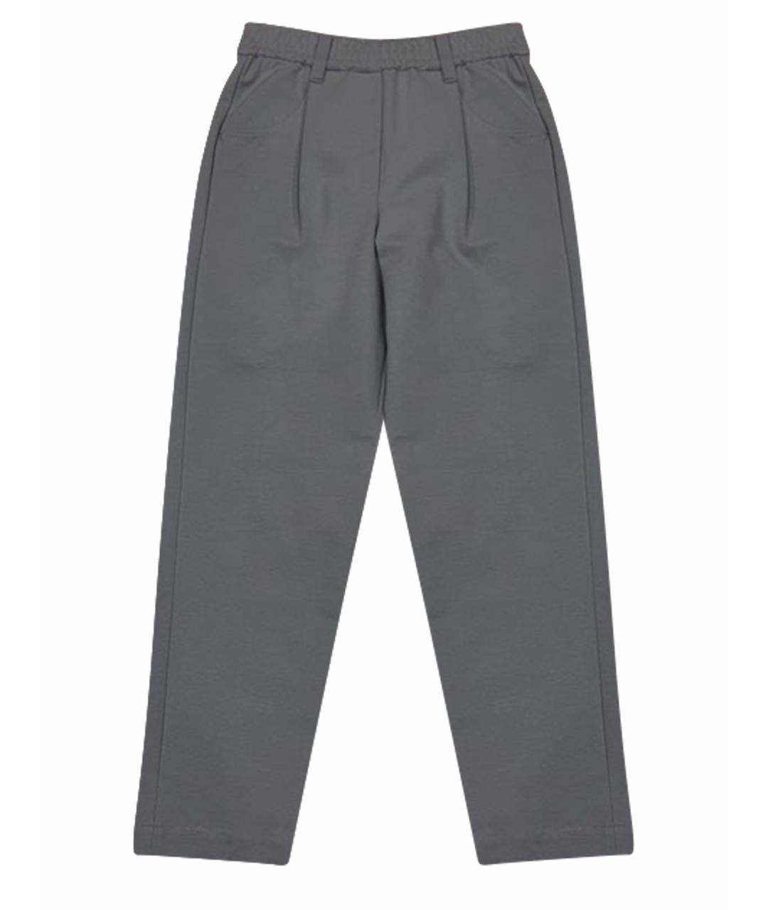 BRUNELLO CUCINELLI Серые прямые брюки, фото 1