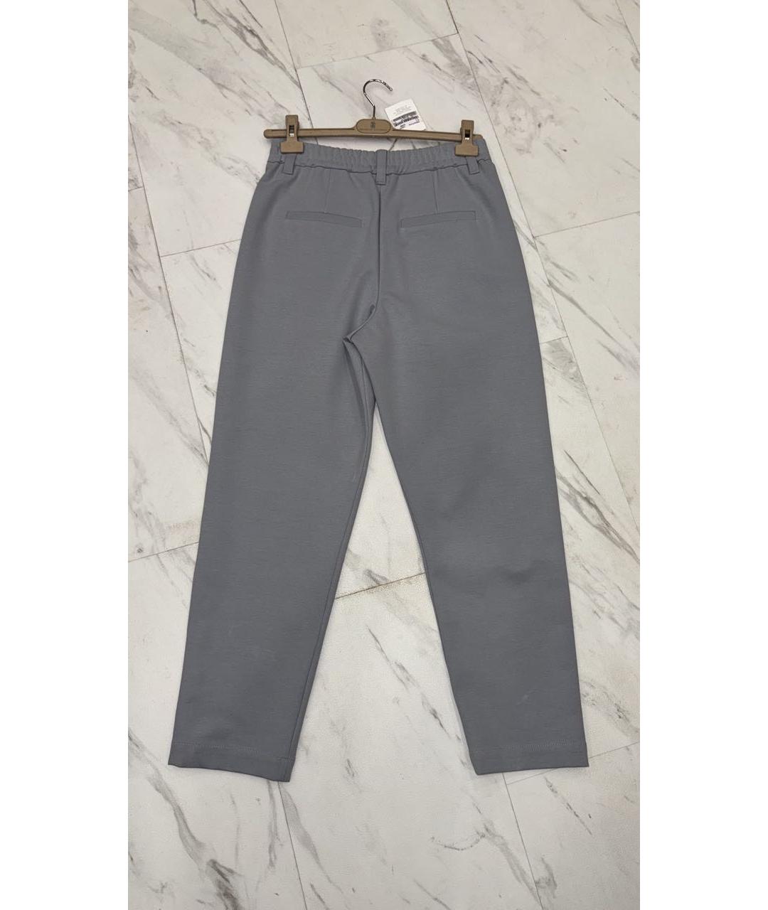 BRUNELLO CUCINELLI Серые прямые брюки, фото 2