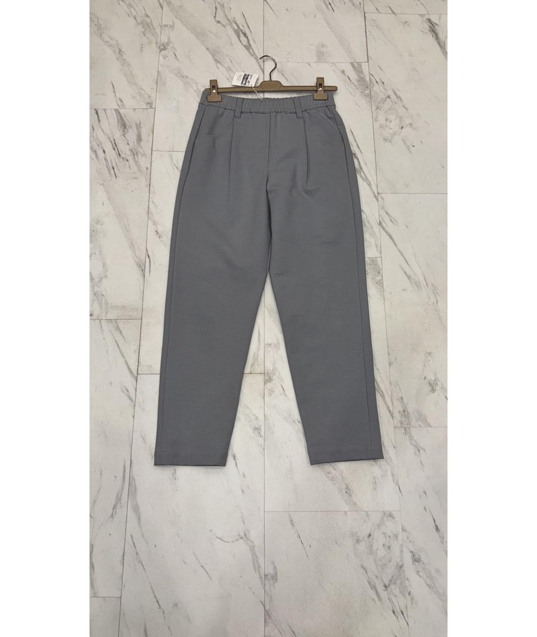 BRUNELLO CUCINELLI Серые прямые брюки, фото 4