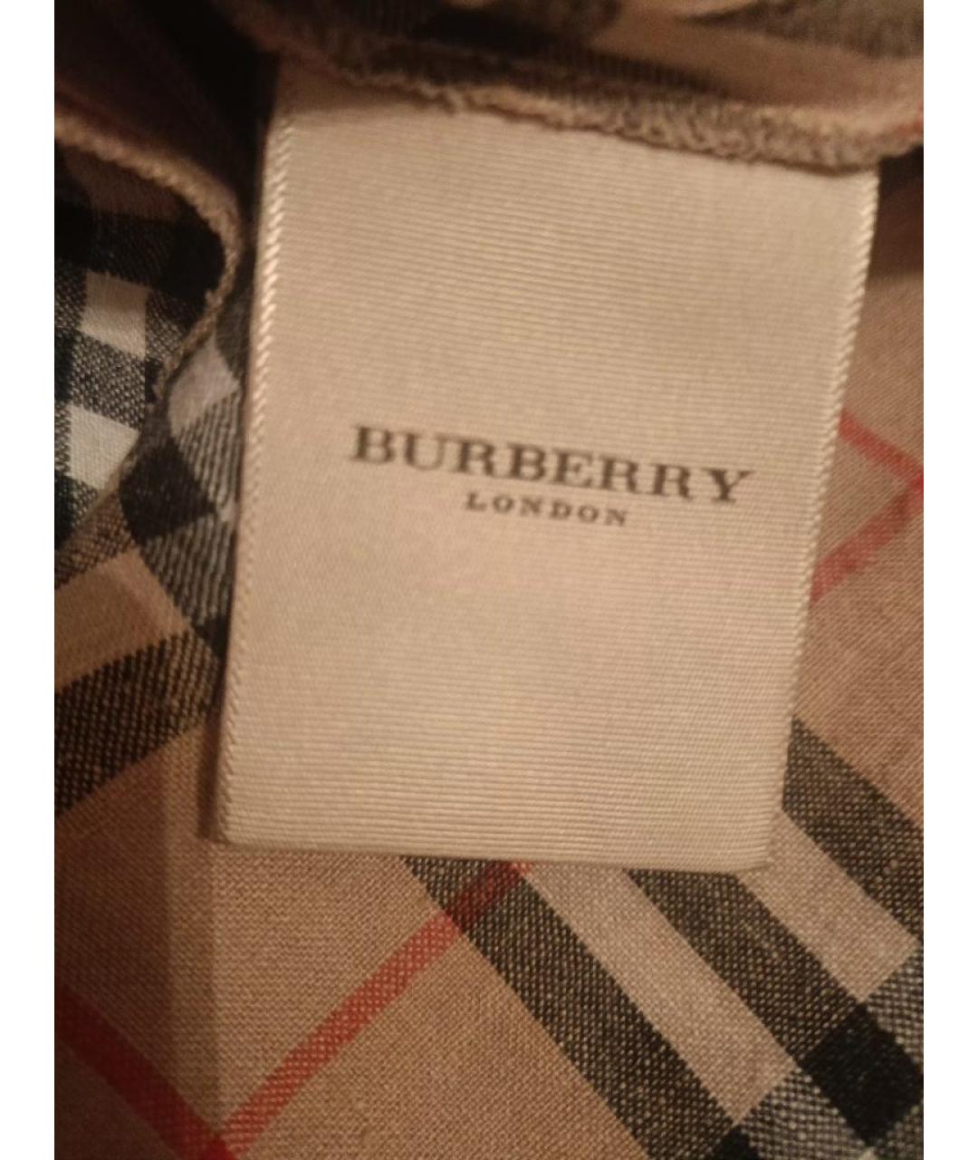BURBERRY Бежевая льняная юбка миди, фото 3