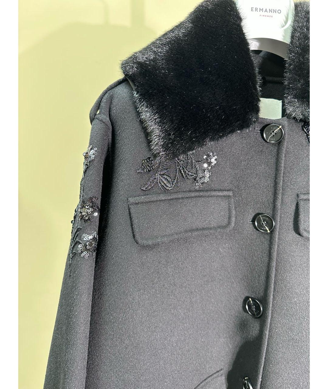 ERMANNO FIRENZE Черное кашемировое пальто, фото 2