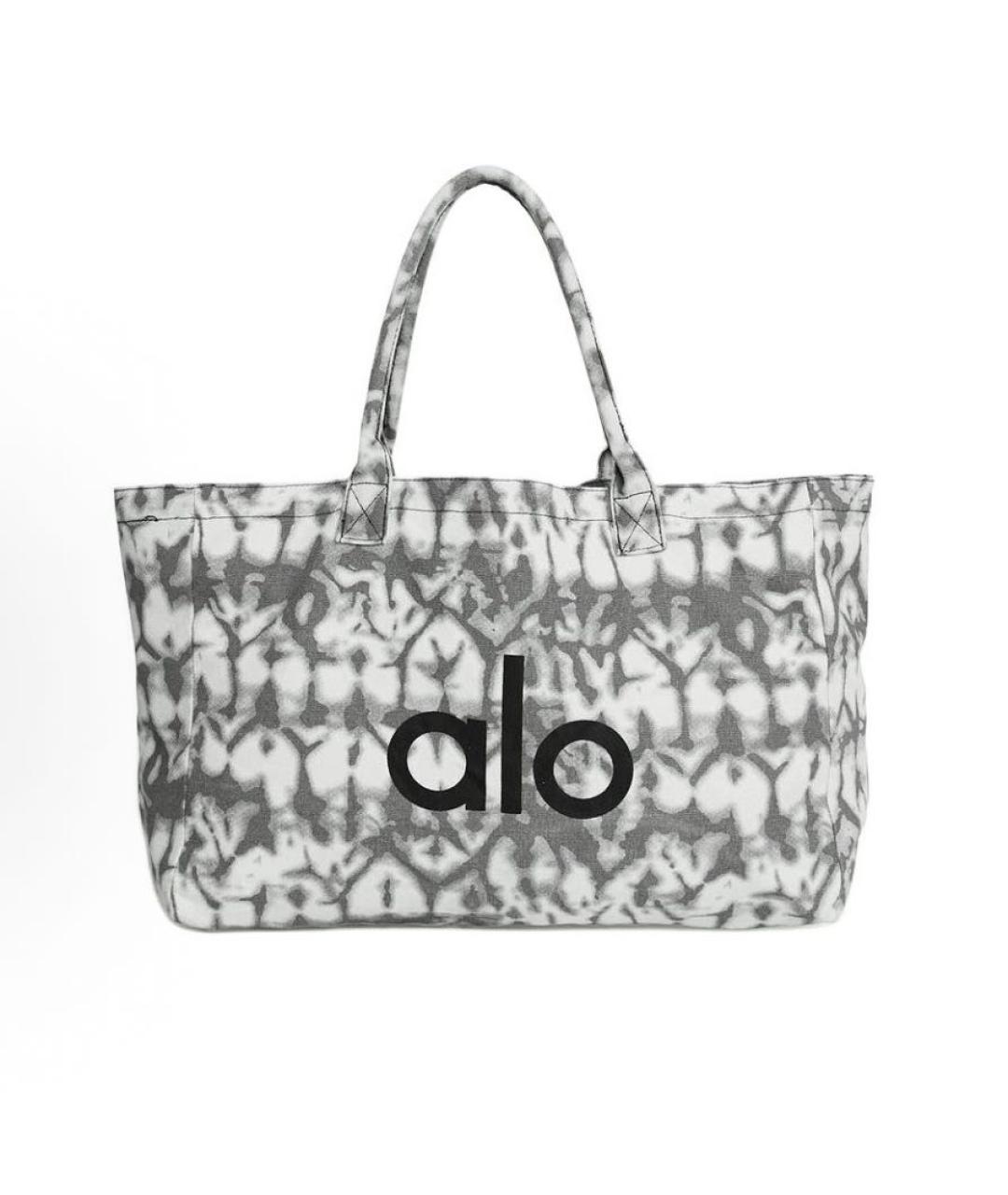 ALO YOGA Серая хлопковая дорожная/спортивная сумка, фото 4