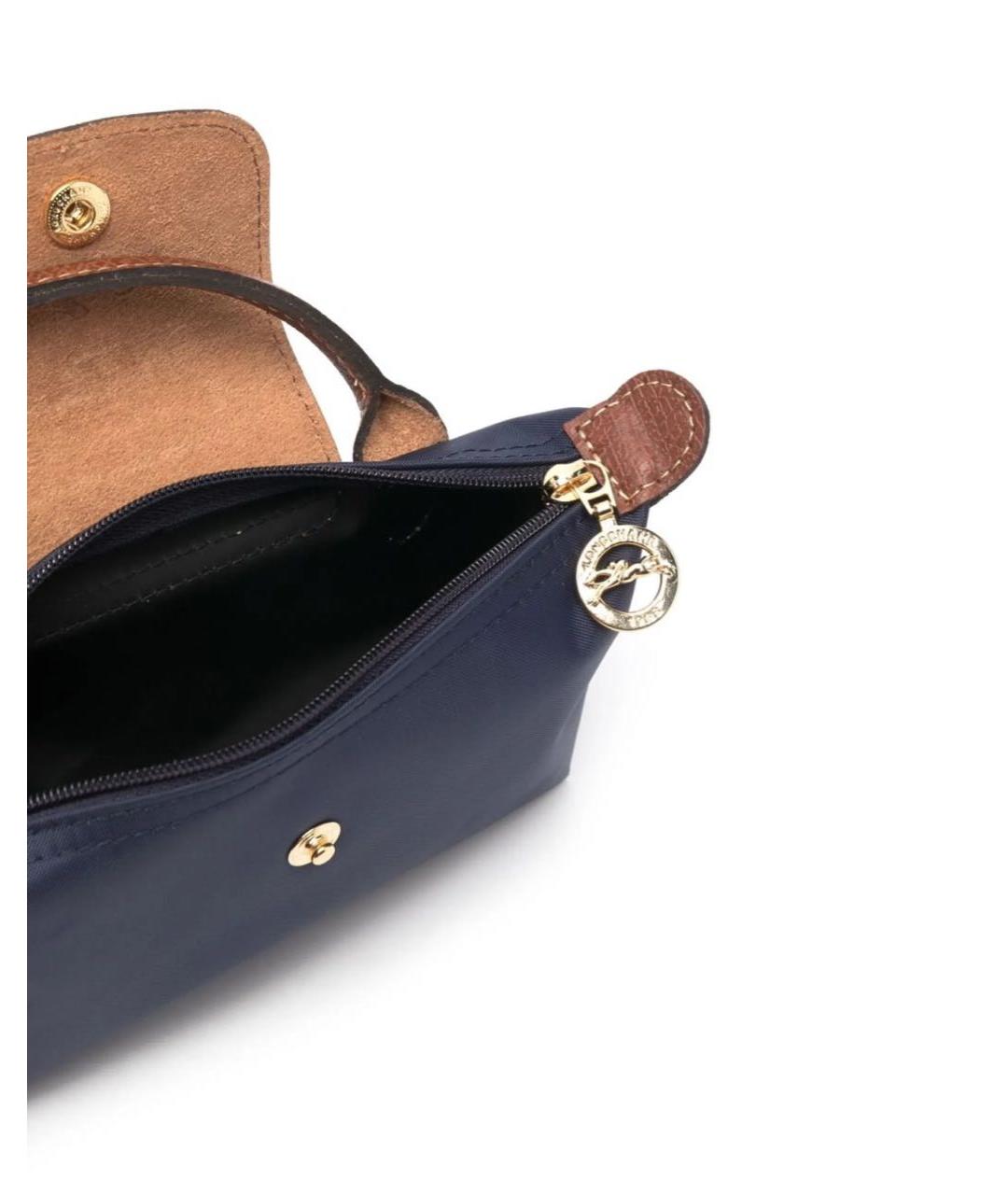 LONGCHAMP Синяя тканевая сумка с короткими ручками, фото 4