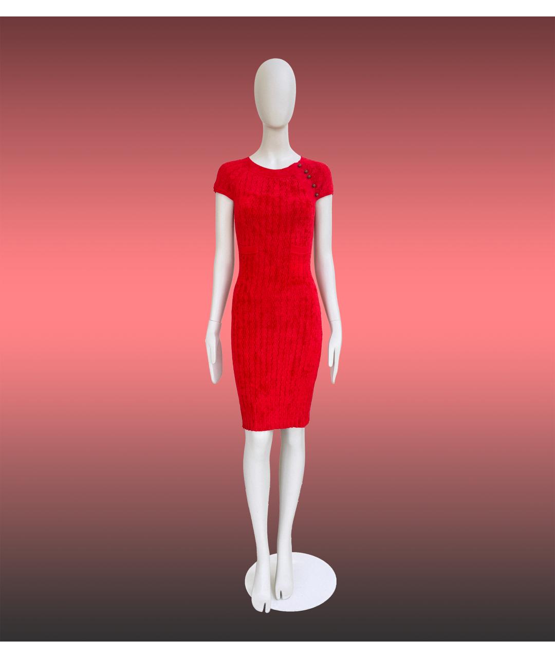 CHANEL Красное коктейльное платье, фото 3