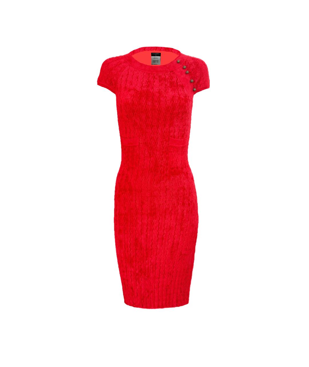 CHANEL Красное коктейльное платье, фото 1