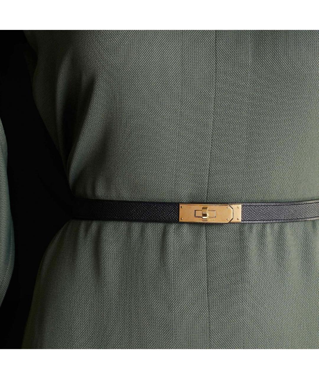 HERMES Черный кожаный ремень, фото 3