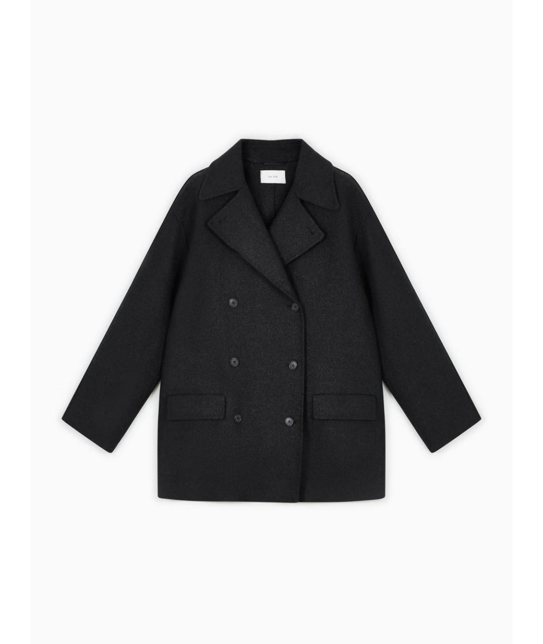 THE ROW Антрацитовое шерстяное пальто, фото 4