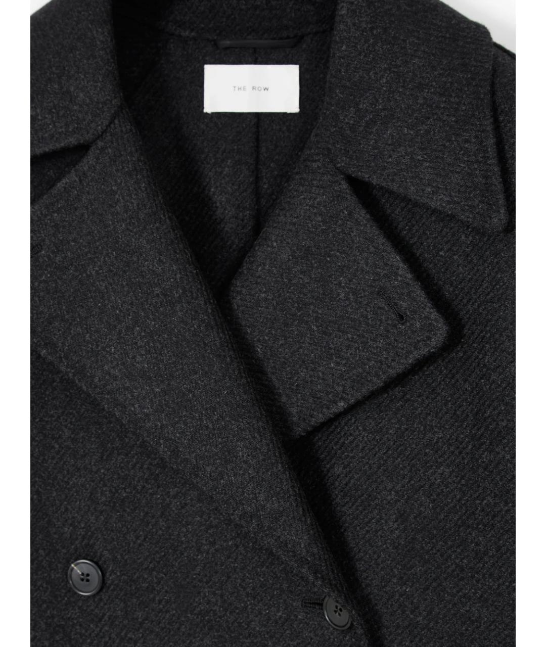 THE ROW Антрацитовое шерстяное пальто, фото 2