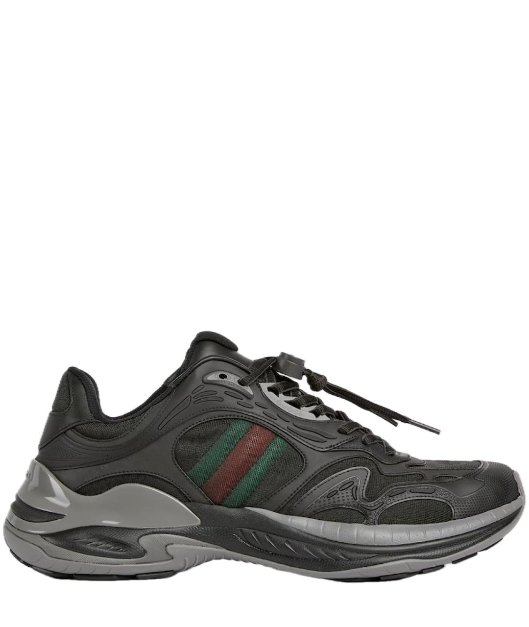 GUCCI Черные низкие кроссовки / кеды, фото 1