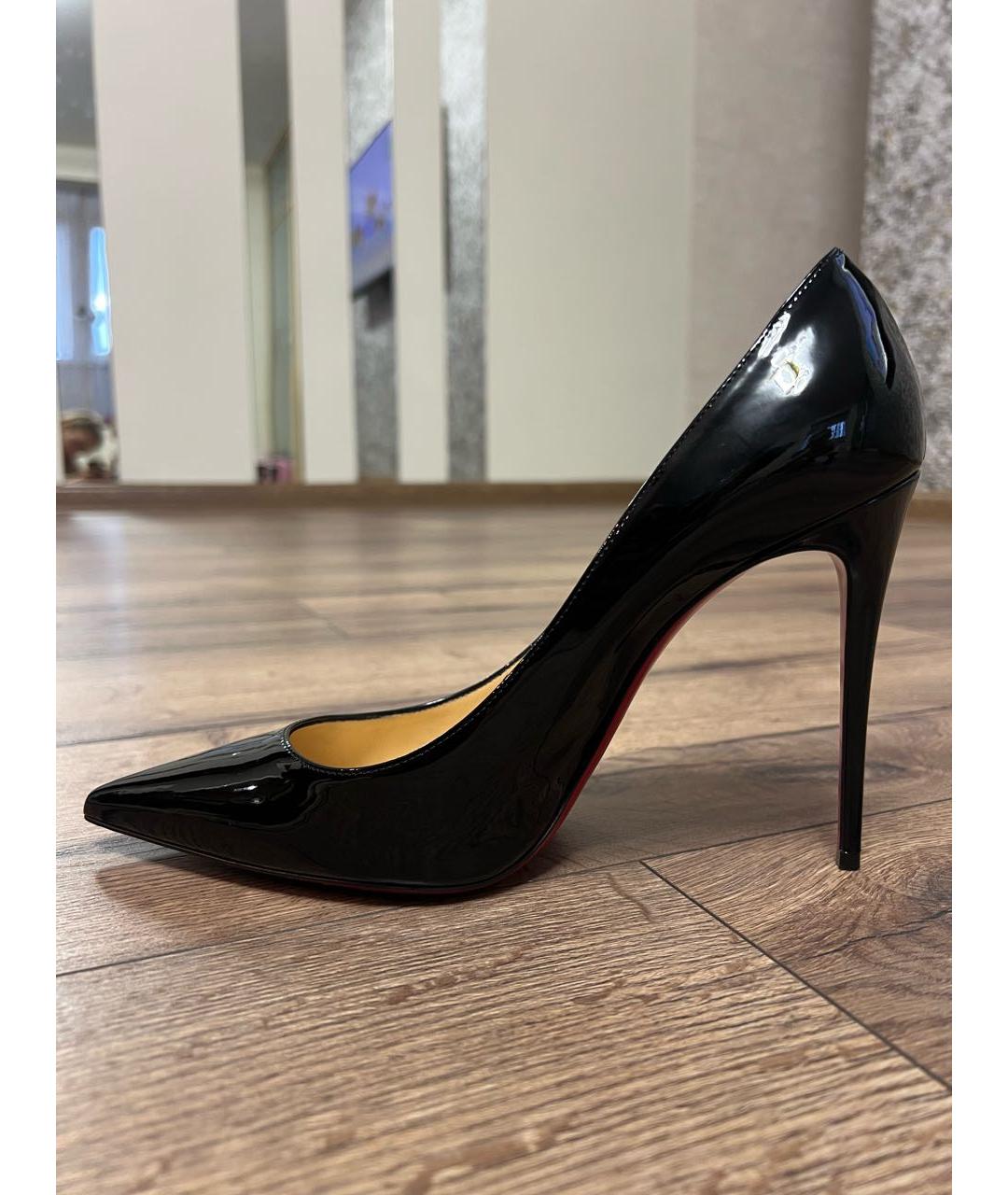 CHRISTIAN LOUBOUTIN Черные туфли из лакированной кожи, фото 9