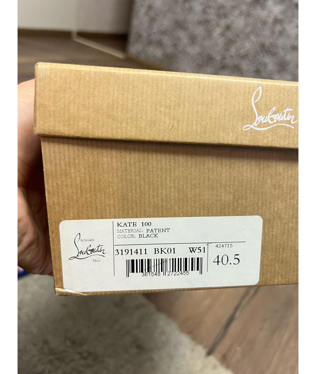 CHRISTIAN LOUBOUTIN Черные туфли из лакированной кожи, фото 7