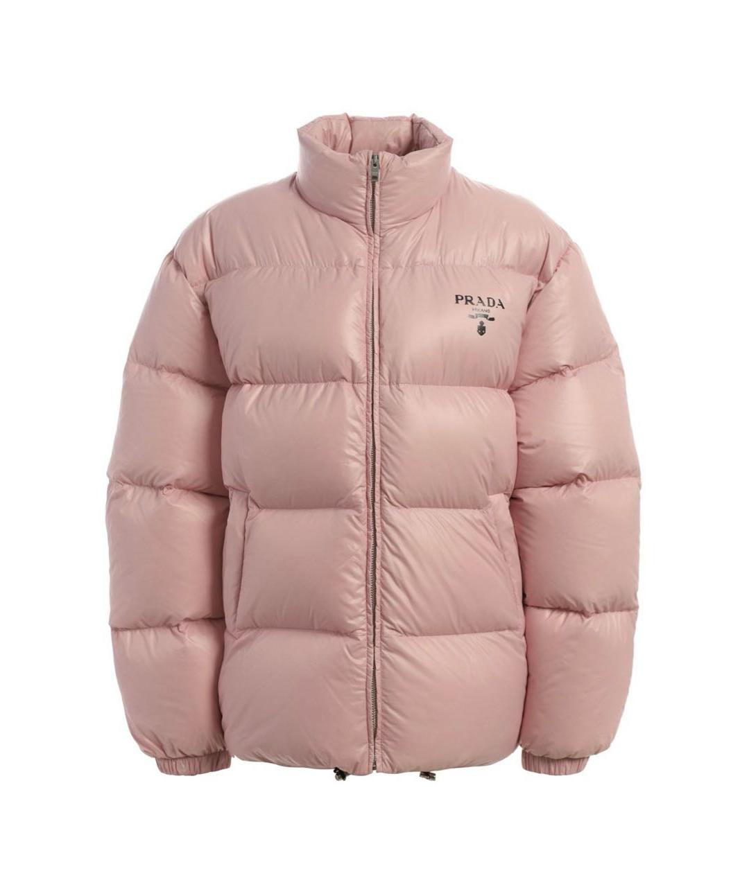 PRADA Розовый полиамидовый пуховик, фото 1