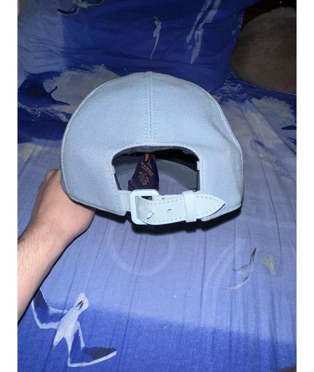 LOUIS VUITTON Голубая хлопковая кепка/бейсболка, фото 3