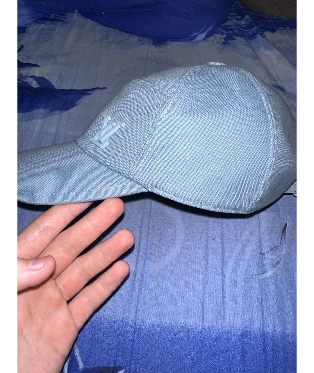 LOUIS VUITTON Голубая хлопковая кепка/бейсболка, фото 2