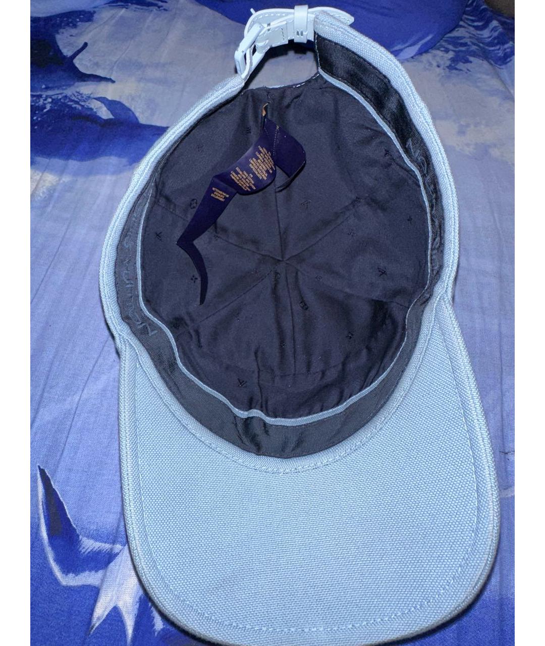 LOUIS VUITTON Голубая хлопковая кепка/бейсболка, фото 4