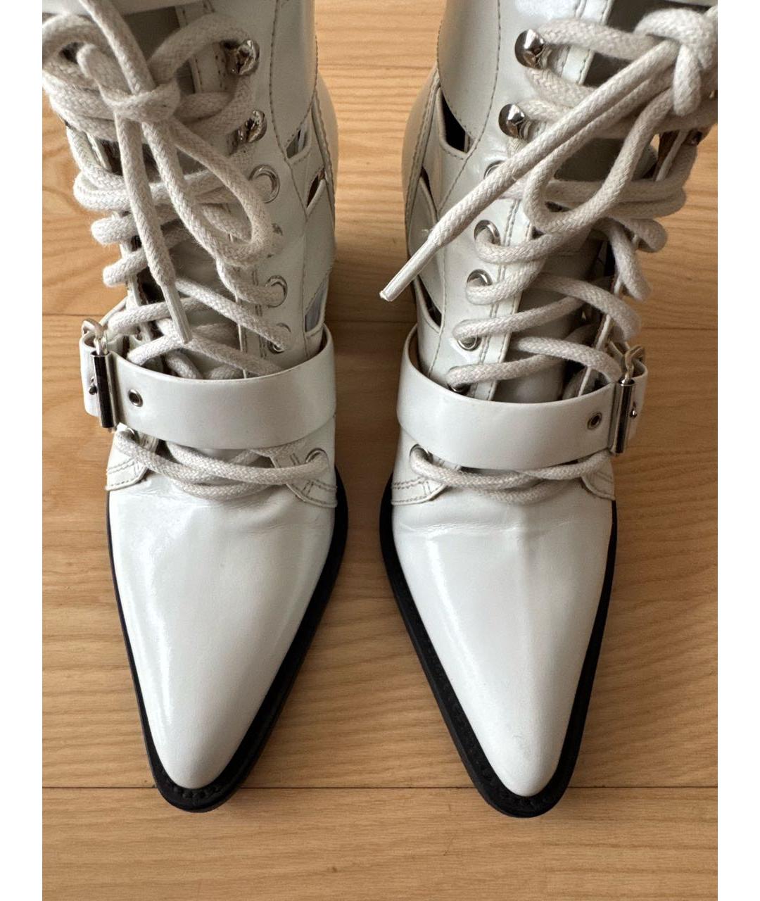 CHLOE Белые кожаные ботильоны, фото 4