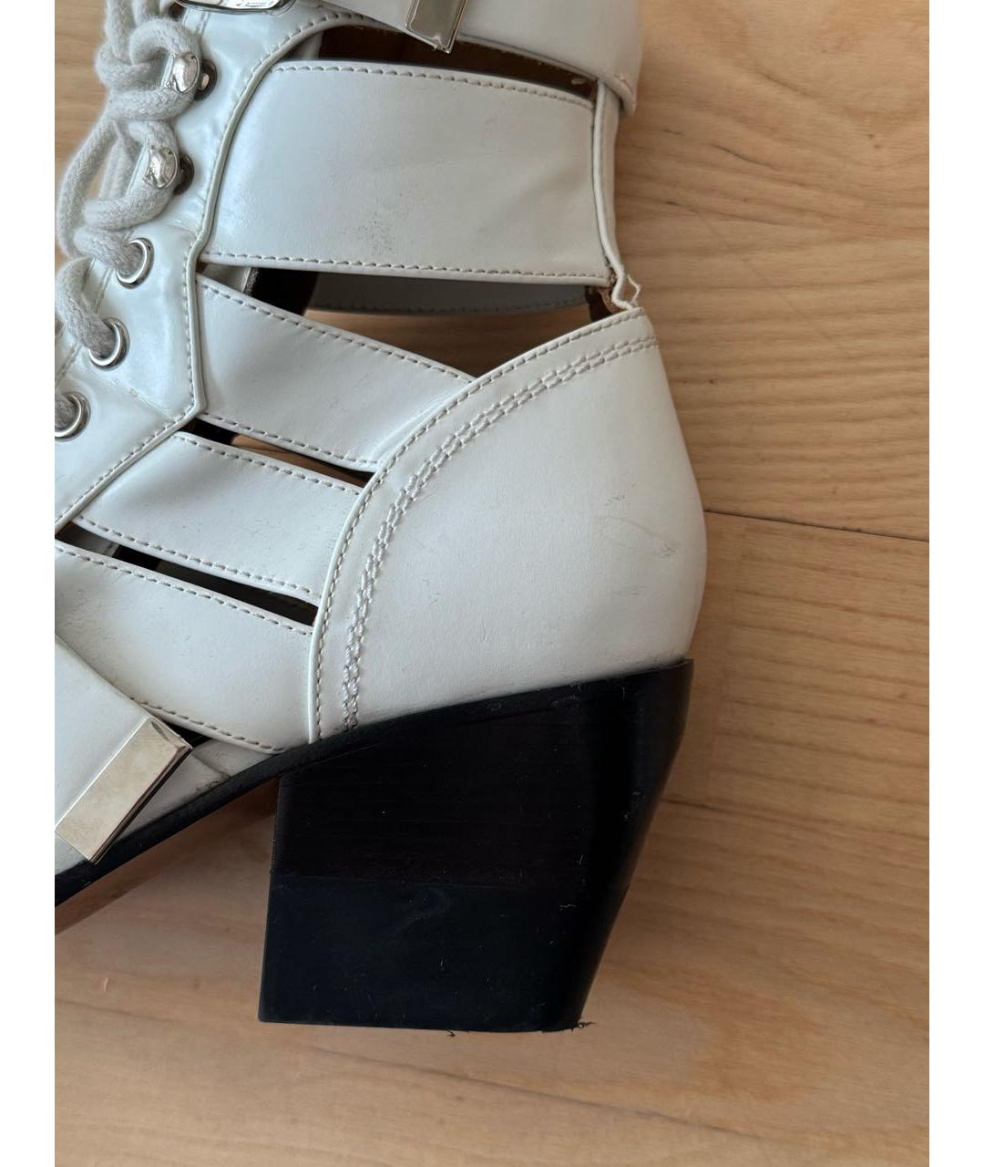 CHLOE Белые кожаные ботильоны, фото 5
