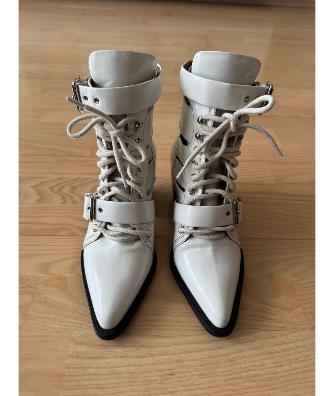CHLOE Белые кожаные ботильоны, фото 2