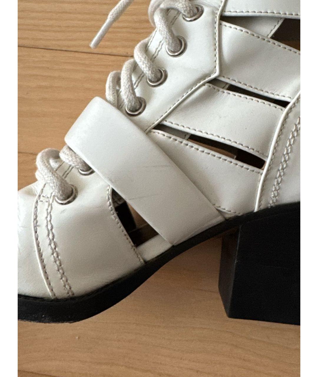 CHLOE Белые кожаные ботильоны, фото 6