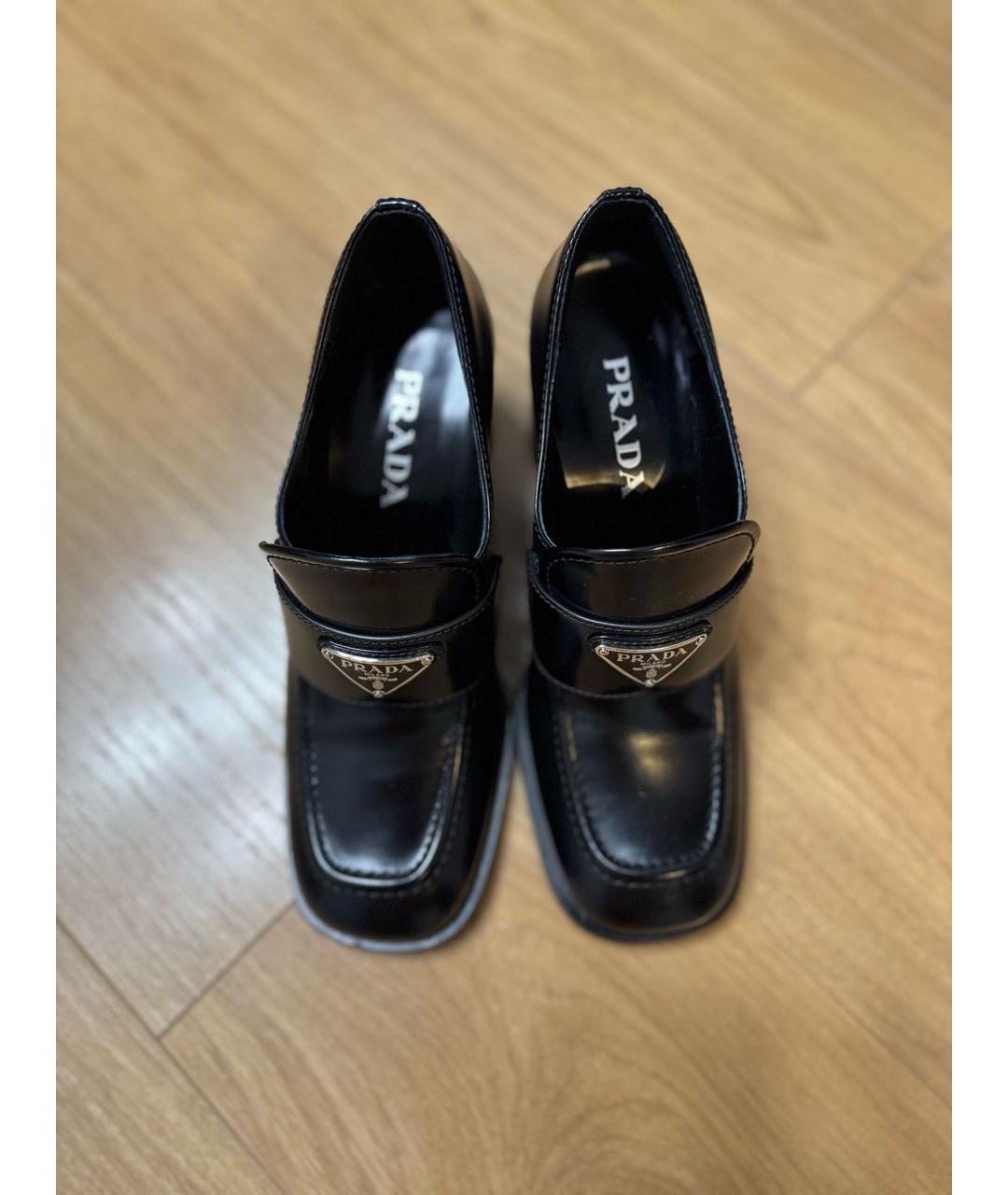 PRADA Черные кожаные туфли, фото 2