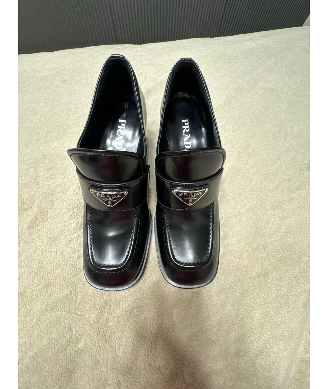 PRADA Черные кожаные туфли, фото 3