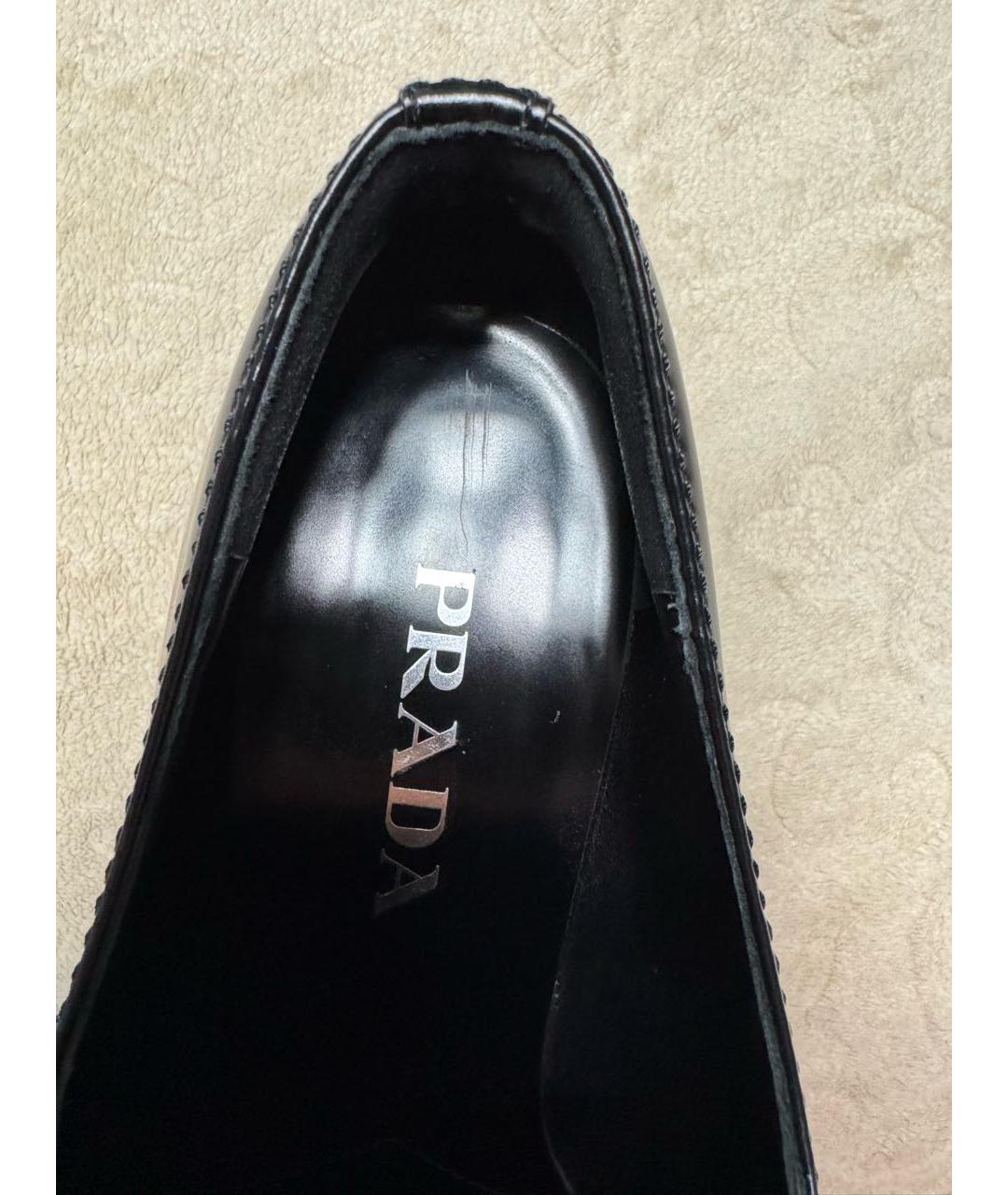 PRADA Черные кожаные туфли, фото 7