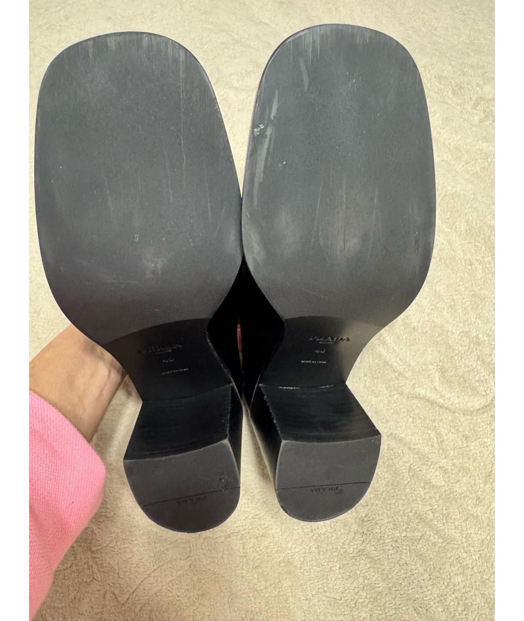 PRADA Черные кожаные туфли, фото 6