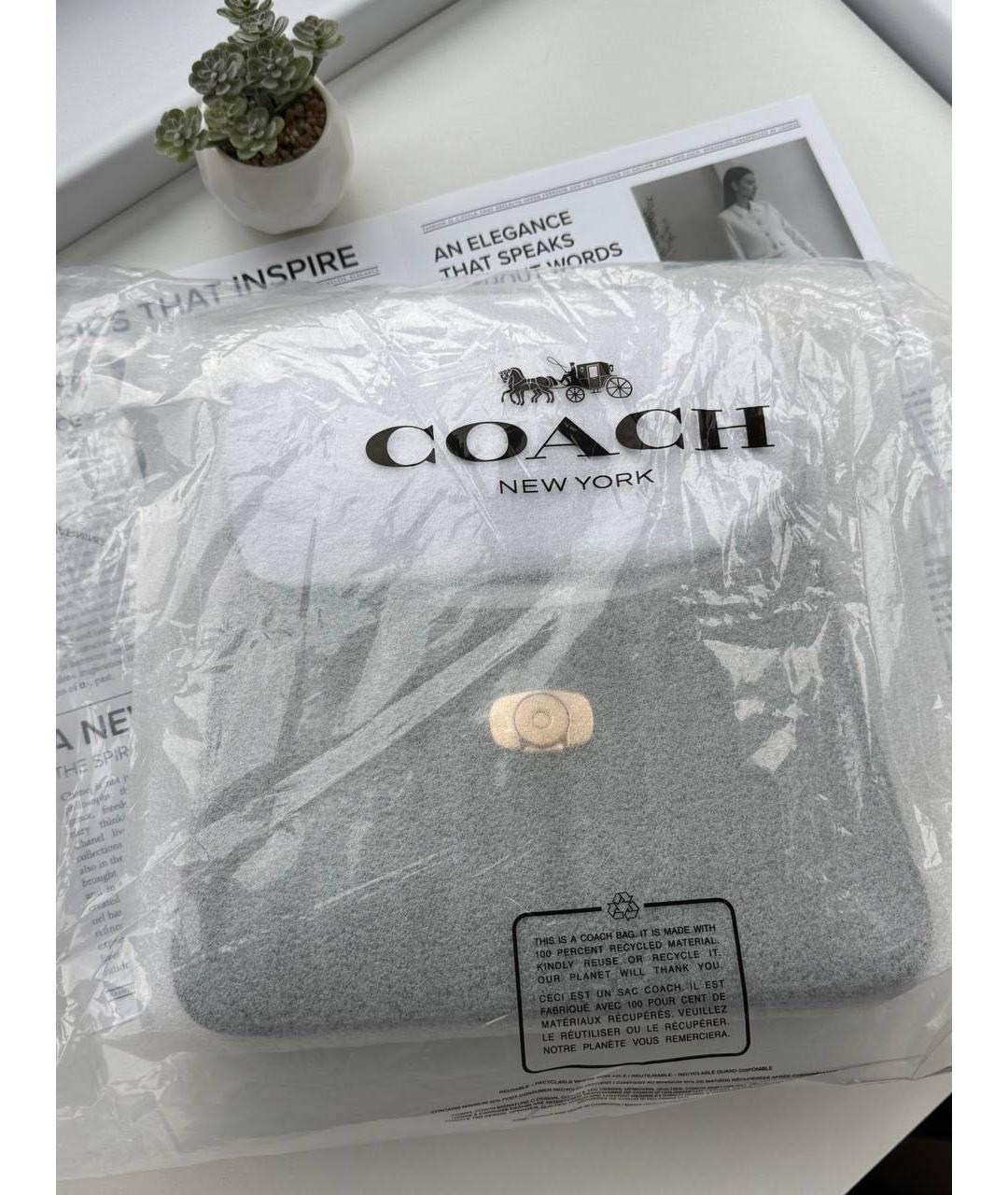 COACH Зеленая кожаная сумка через плечо, фото 8