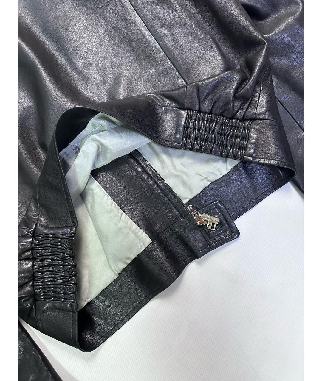 BRIONI Черная кожаная куртка, фото 7