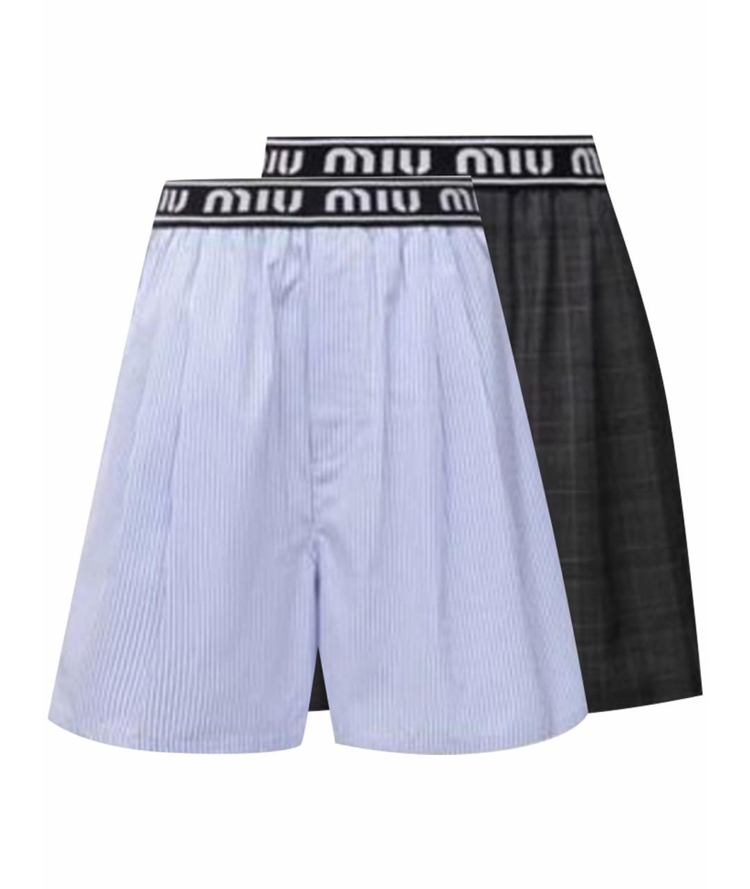 MIU MIU Черные шерстяные шорты, фото 1