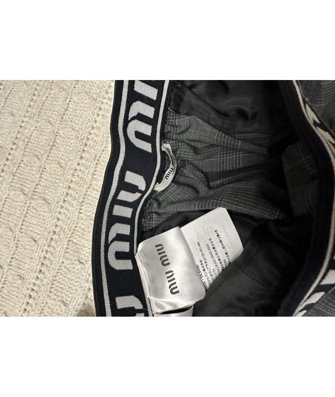MIU MIU Черные шерстяные шорты, фото 5