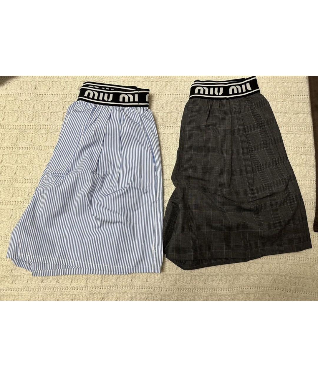 MIU MIU Черные шерстяные шорты, фото 3