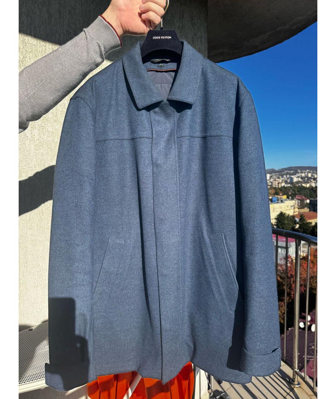LORO PIANA Темно-синее кашемировое пальто, фото 5