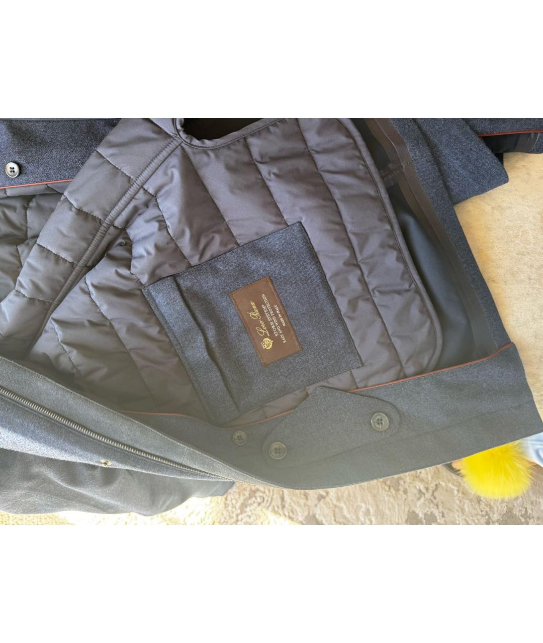 LORO PIANA Темно-синее кашемировое пальто, фото 4